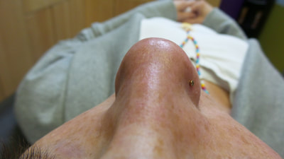 One of our 14kt gold nostril screws 